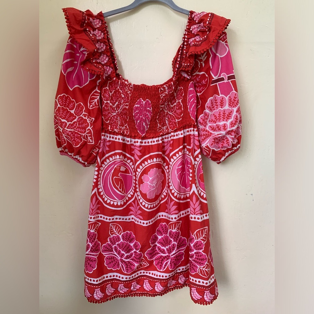 FARM Rio Red Floral Mini Dress - Picture 13 of 16